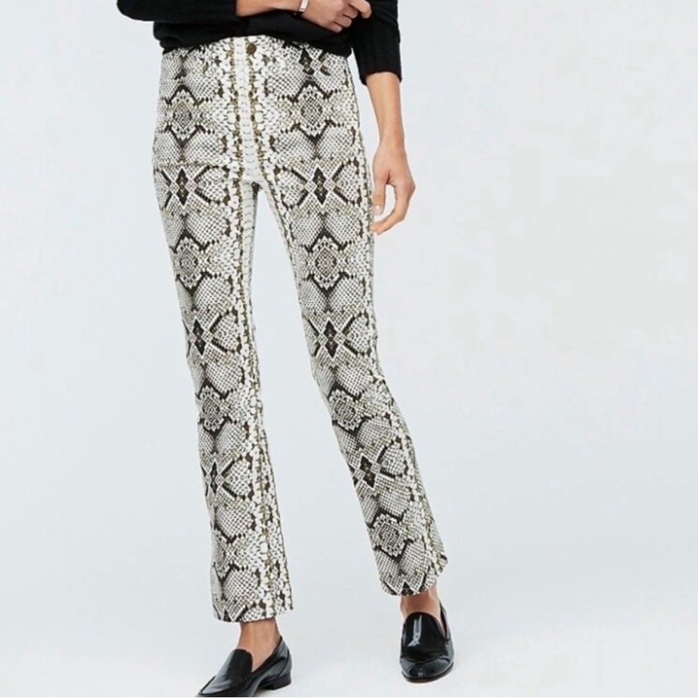 J. crew Kickout crop pant in snakeskin